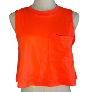 Free People Movement Neon Orange Sleeveless Throwback Tank Top